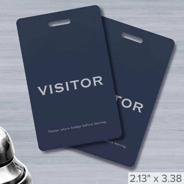 Simple Navy Blue Visier Abzeichen Ausweis (Von Creator hochgeladen)