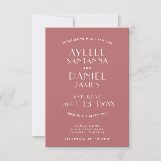 Simple + Nettoyer Minimal personnalisé invitation  (Devant)