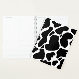 Simple noir et blanc Gros taches de vache Poster d