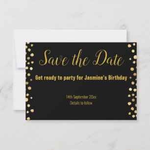 SIMPLE NOIR OR SPOT ENREGISTRER LA DATE RSVP