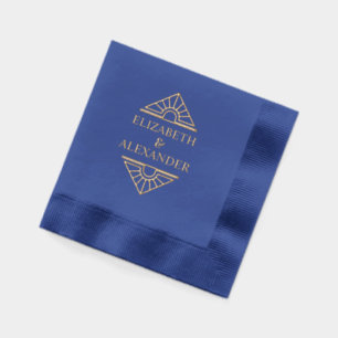 Simple nom de couple de mariage Art Déco élégant #