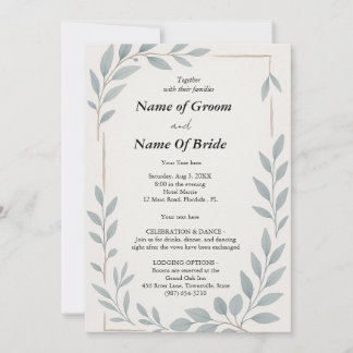 Simple not complicated Wedding invitation Einladung