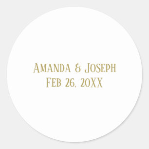 Simple Or - Autocollant Rond