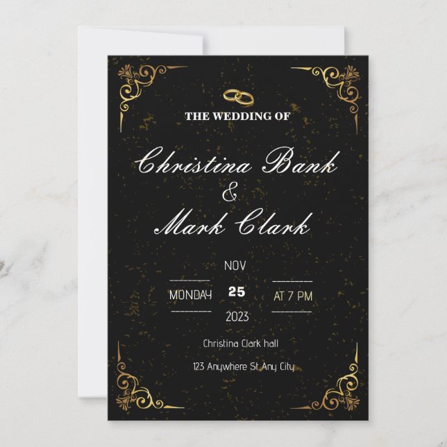 SIMPLE OR FAIRE-PART DE MARIAGE (Devant)