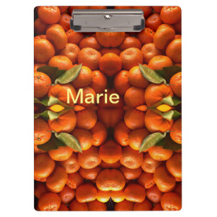 Simple orange fruit add name minimal custom th th klemmbrett