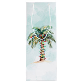 Simple Palm Tree Beach Weihnachten Geschenktüte Für Weinflaschen
