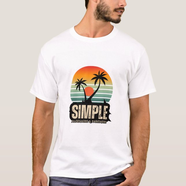 Simple Palm Tree Summer T - Shirt" T-Shirt (Vorderseite)