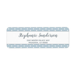 Simple Pastel Blue White Polka dockt Script
