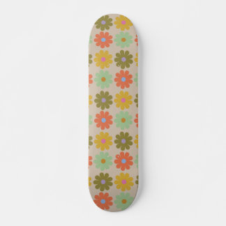 Simple Pastel Vintage Flower Pattern Skateboard