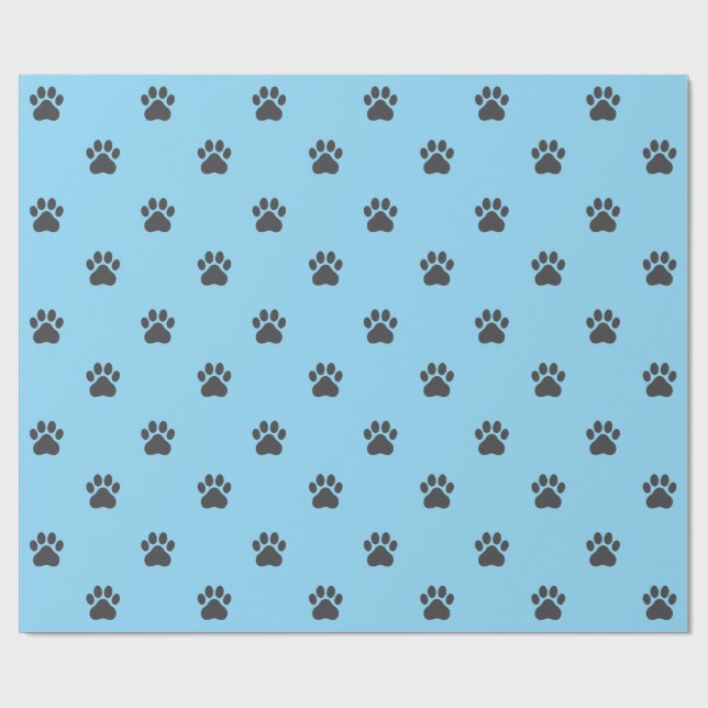 Simple Paw Print Pattern Wrapping Paper Geschenkpapier (Flach)