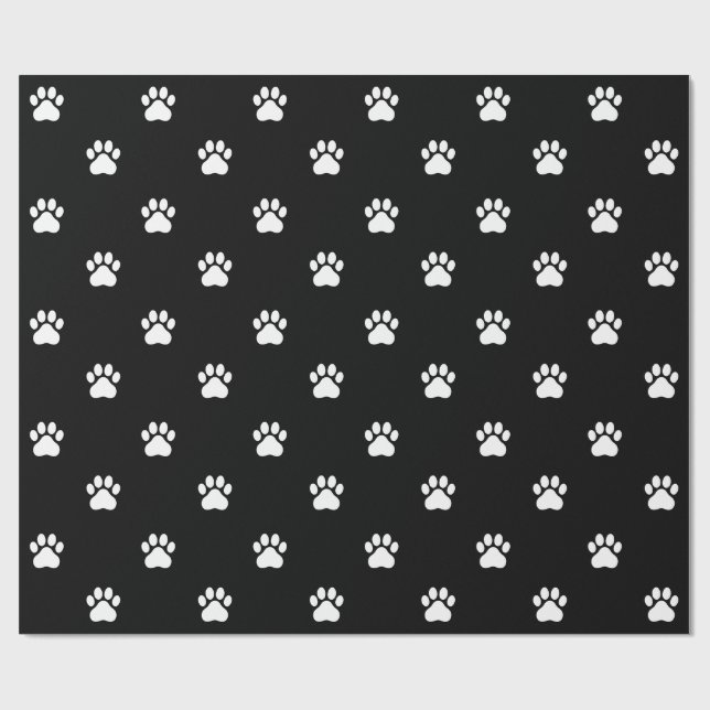 Simple Paw Print Pattern Wrapping Paper Geschenkpapier (Flach)