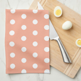 Simple Peach Polka Dots Küchentücher