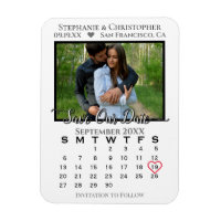 Simple Photo Calendar Save Our Date Wedding