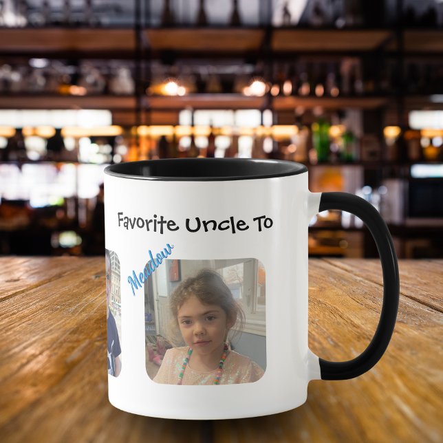 Simple Photo Favorite Uncle Personalize Tasse (For the quiet but Favorite Uncle  in your children's lives.)