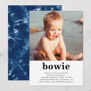 Simple Photo Invitation Anniversaire   Tie Dye