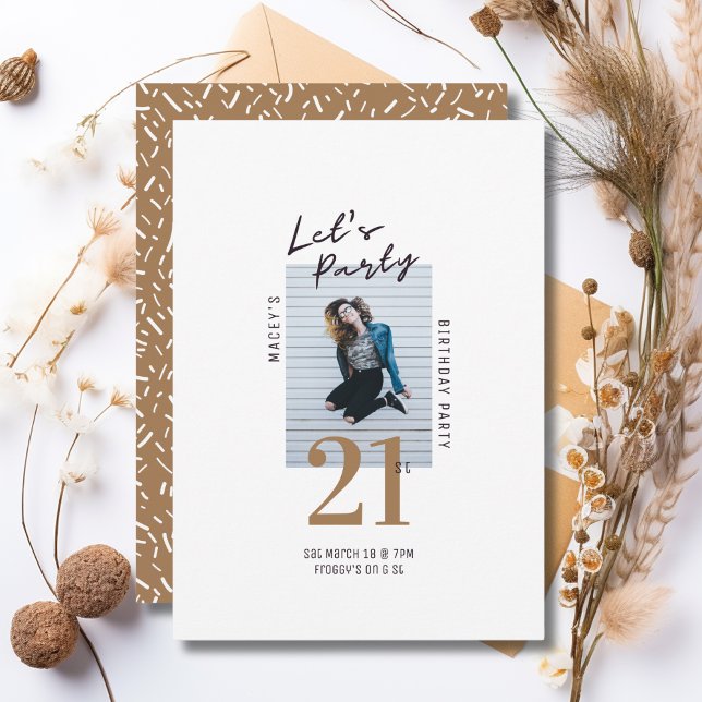 Simple Photo simple Invitation de fête d'anniversa (Créateur téléchargé)