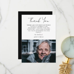 Simple Photo Sympathy Merci de calligraphie