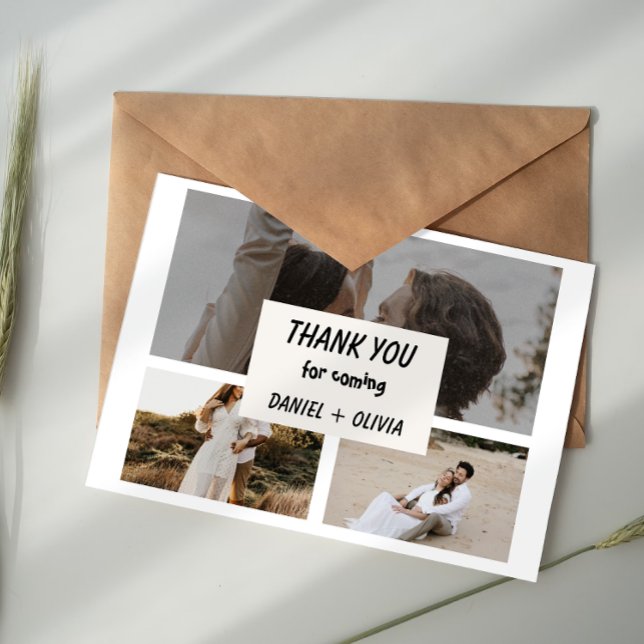 Simple Photo Wedding Thank You Card Begleitkarte (Von Creator hochgeladen)