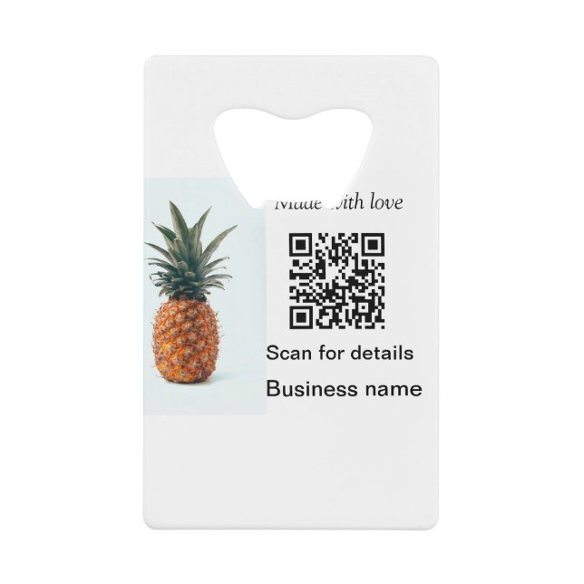 Simple pineapple fruit food q r code business deta (Devant)