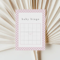 Simple Pink Bow Baby Bingo Carte de jeu