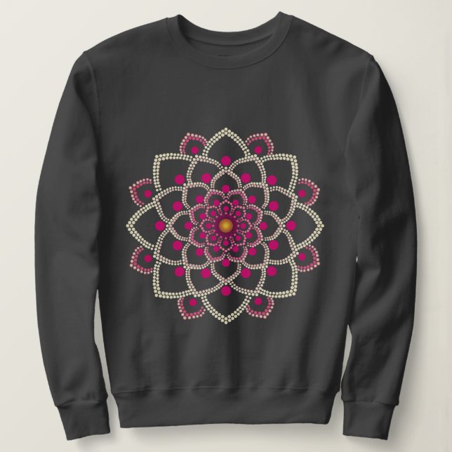Simple Pink Mandala Sweatshirt (Design vorne)