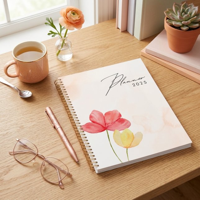 Simple planificateur floral moderne minimaliste Pe (Créateur téléchargé)