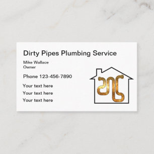 SImple Plumbing Service Plumber Visitenkarte