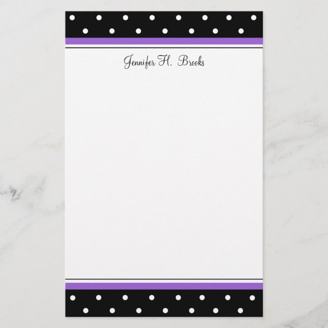 Simple Polka Dot Briefpapier (Vorderseite)