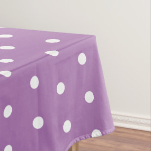 Simple Polka Dots Lavender Lila und weiß Tischdecke