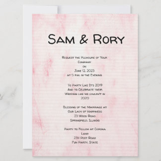 Simple Post Covid Mariage Celebration Invitation M