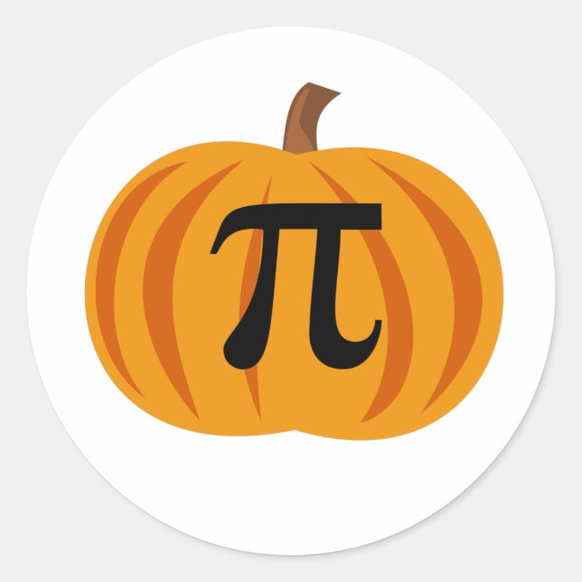 Simple Pumpkin Pi Runder Aufkleber (Vorderseite)