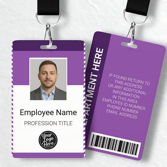 Simple Purple Professional Identification Badge (Simple Purple Professional Identification Badge)