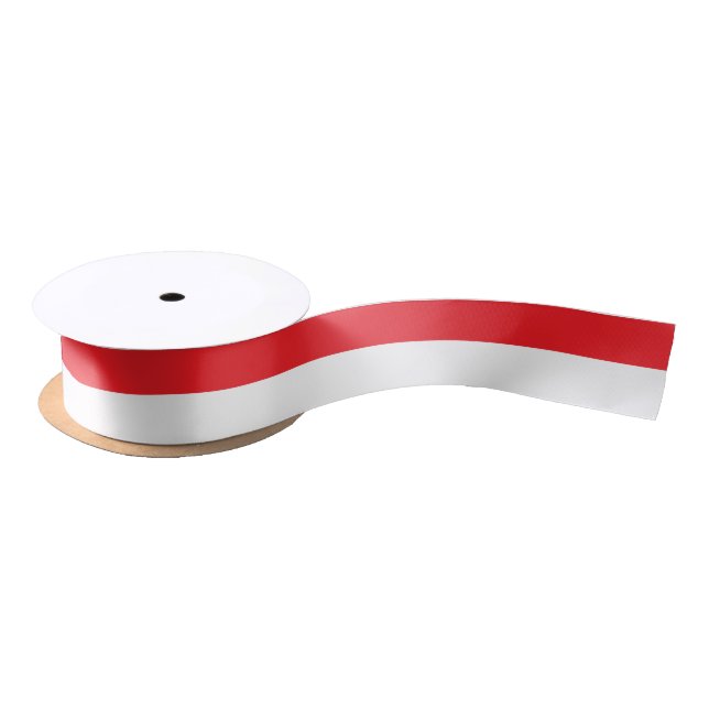 Simple Red and White Satinband (Spule)