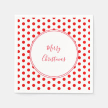 Simple Red Dots Weihnachts-Party Papers Napkins