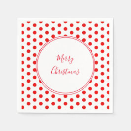 Simple Red Dots Weihnachts-Party Papers Napkins Serviette