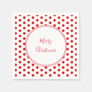 Simple Red Dots Weihnachts-Party Papers Napkins Serviette
