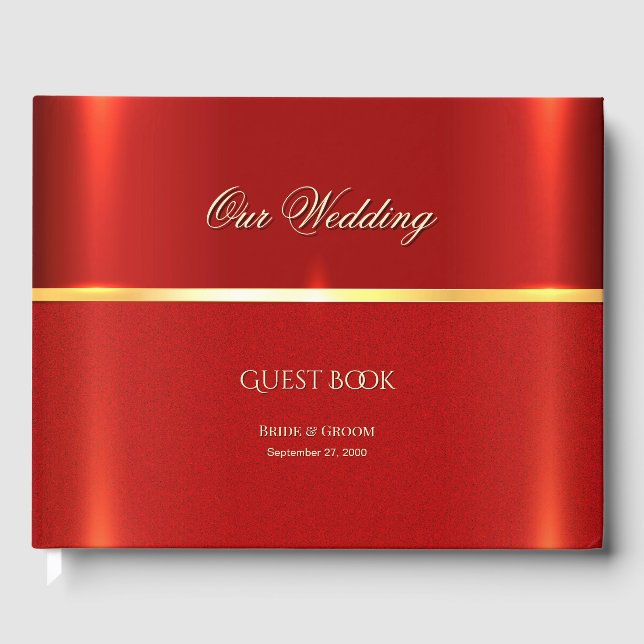Simple Red Guest Book Gästebuch (Vorderseite)