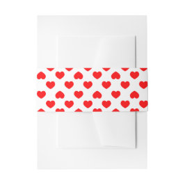Simple Red Hearts Minimalist Einladungsbanderole