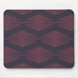 Simple, red, traditional pattern with lines mousepad