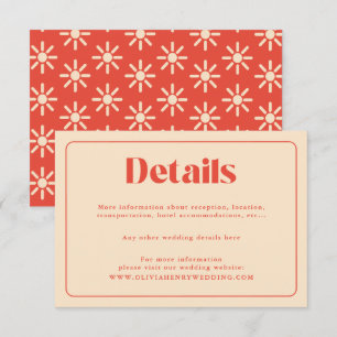Simple Retro Moderne Détails Mariage Carte de boît