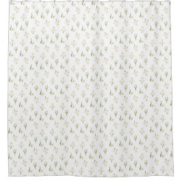 Simple Retro Wildflowers Floral Duschvorhang