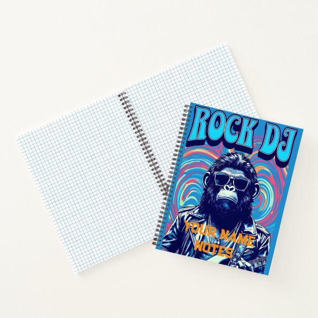 Simple Rock DJ Art - Notebook Notizbuch (Innenseite)