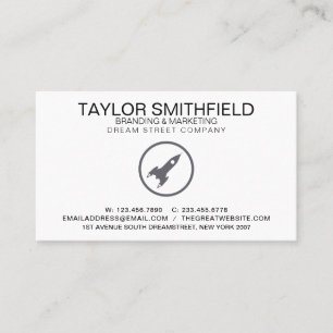 Simple Rocket Modern Professional Carte de visite