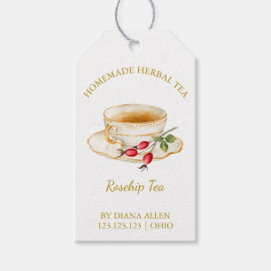Simple Rosehip Tea Hang Tag Geschenkanhänger