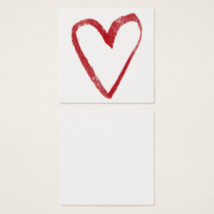 Simple, rouge, cartes de note d'ensemble 8 de