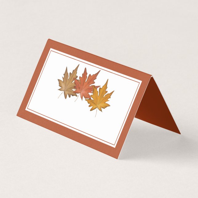 Simple rouge Feuille d'érable d'automne blanc (Front)