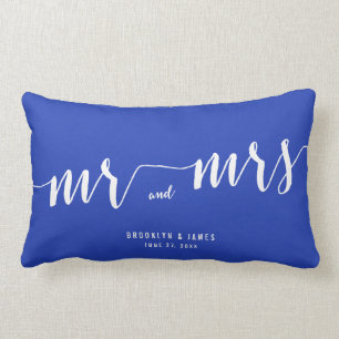 Simple Royal Blue Lumbar Wedlows Lendenkissen