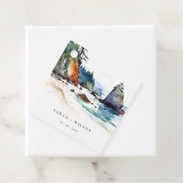 Simple Ruby Beach Olympia-Nationalpark Wedding Geschenkanhänger