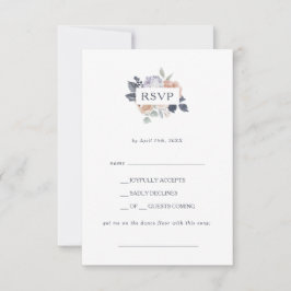 Simple Russe Floral Demande de Chanson Carte RSVP