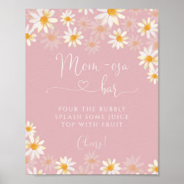 Simple Rustic Daisy Mama-osa Bar Poster